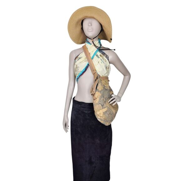 Vintage Daffodil Fantasy Nature Forest Tapestry Jacquard Hobo Shoulder Bag Purse - Picture 8 of 9